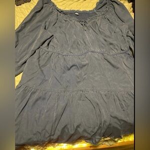 Blue denim dress still has tags never worn.